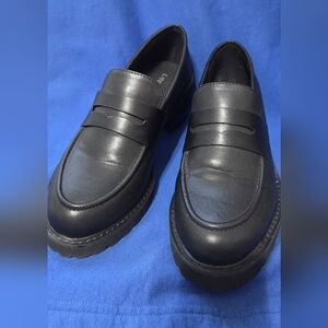 Black Leather Loafers